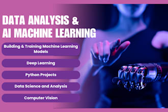 do ai machine learning, deep learning, python projects, image processing chatbot