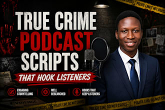 write gripping true crime podcast scripts