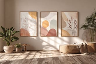 design custom boho digital wall art