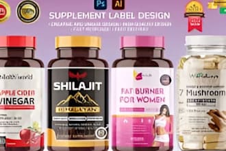 do supliful label design supplement label design cosmetics product label design