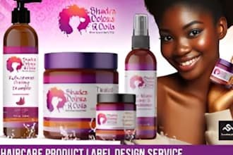 design cosmetic labels and food product labels with premium packaging and mockup