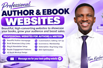 design high converting author website book author website or ebook landing page