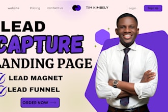design wix landing page sales funnel queeze page optin form lead capture wix cms