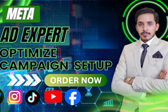 be your social media expert, fb ads campaign, meta ads setup