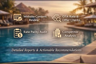 audit hotel website content, ota rates, and offers