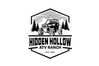 design automotive adventure offroad lodge logo