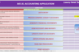 create an accounting application ms xl for you