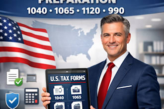 prepare all US tax forms 990 1040 1065 and 1120