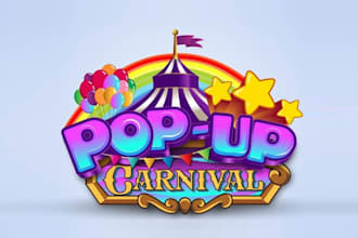 make powerful logo for pop up carnival family friendly event