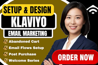 setup klaviyo welcome abandoned cart and post purchase email flows
