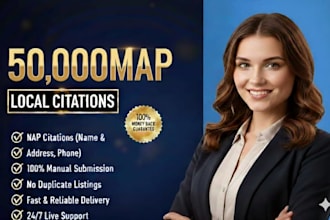 do 50,000 google map citations for local SEO