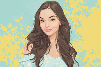 do cute disney cartoon portrait