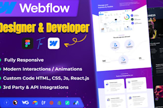 clone webflow website, design webflow landing page, figma to webflow