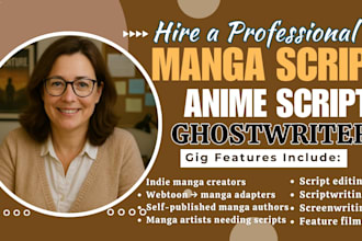 write manga script manhwa comic comedy script anime script short film webnovel