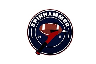 do greatest logo for handheld football launcher spin hammer