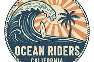 design a cool and dynamic surf logo for your brand