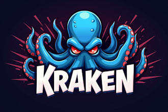 make eye catching kraken octopus logo  in 12 hours
