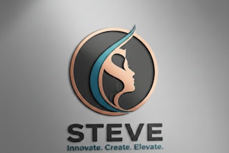 design a modern and professional steve logo for your brand