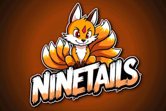 design outstanding kitsune fox nine tails logo in very short time