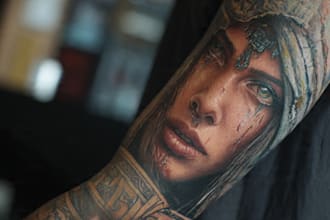 create unique customized realism tattoo design
