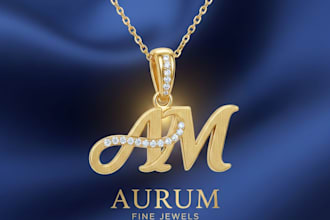 design an elegant and luxury necklace brand logo