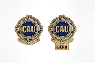 design monogram logo for a law enforcement community seal