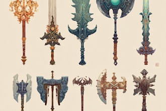draw your prop or fantasy weapon designs