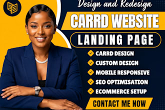 design carrd website, carrd landing page, carrd website design redesign