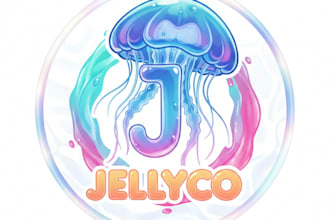 design a fun and colorful jelly logo for your brand