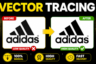 recreate, revamp, redraw or vectorize your existing logo