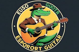 do esport guitar vintage crocodile logo