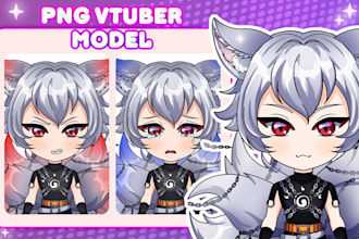 design a custom png vtuber model with expressions