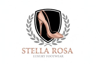 design a stylish and elegant high heels logo for your footwear brand