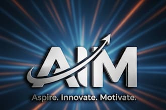 design a modern and professional aim logo for your brand