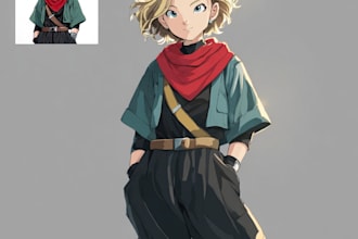 design custom vector illustrations, character and style art