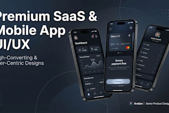 design a premium or saas mobile app uiux