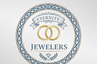 design an elegant and romantic wedding ring logo for your brand