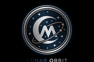 design a mystical and professional moon logo for your brand