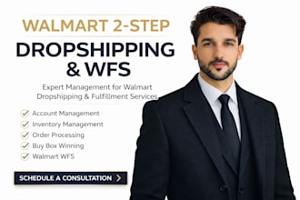 be your VA for walmart wfs and 2step dropshipping