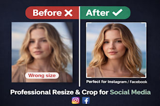 professional image resize and crop for social media