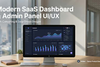 design a modern saas dashboard or admin panel UI UX