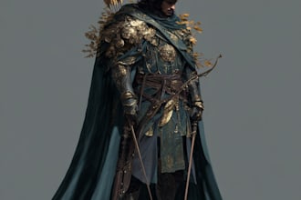 draw a fantasy character for dnd, pathfinder, etc