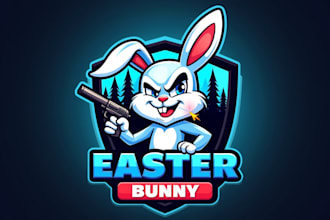 design different easter bunny logo only 15 hours