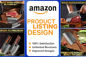 amazon listing design, product images, infographics and aplus content