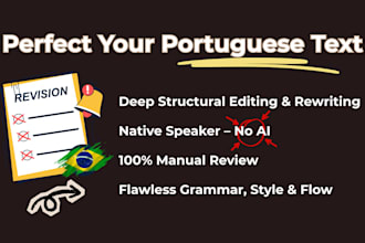 professionally proofread and edit your portuguese text
