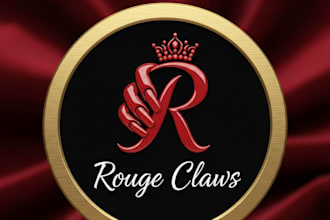 design a stylish and elegant red nails logo for your brand