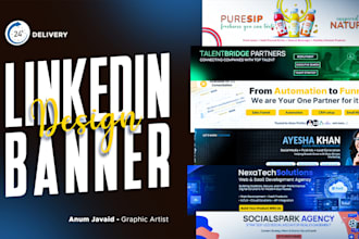 design professional linkedin banner for your profile