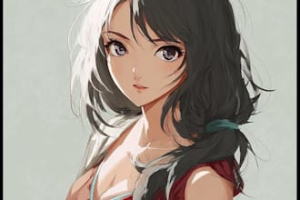 draw anime character an illustration and anime character
