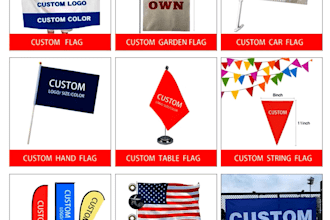 make a awesome feather flag, banner, roll up design