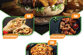 design attractive food flyer for your restaurant and cafe